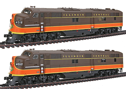 PROTO 2000(R) Diesel EMD E7A-A Phase I Powered w/Sound & DCC -- Illinois Central #4016 & #4017