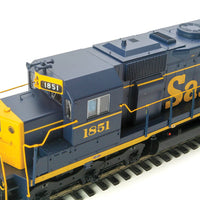EMD SD45 - SoundTraxx(R) Tsunami(R) Sound & DCC -- Santa Fe #1851 (1966 As-Delivered blue, yellow Pinstripe)