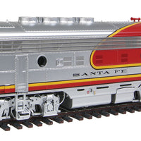 EMD F3A-B Set Modernized 16 Class - Tsunami(R) Sound & DCC -- Santa Fe #16C, 16B (Warbonnet; silver, red; Long Bonnet Version)