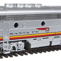 EMD F3A-B Set Modernized 16 Class - Tsunami(R) Sound & DCC -- Santa Fe #16C, 16B (Warbonnet; silver, red; Long Bonnet Version)