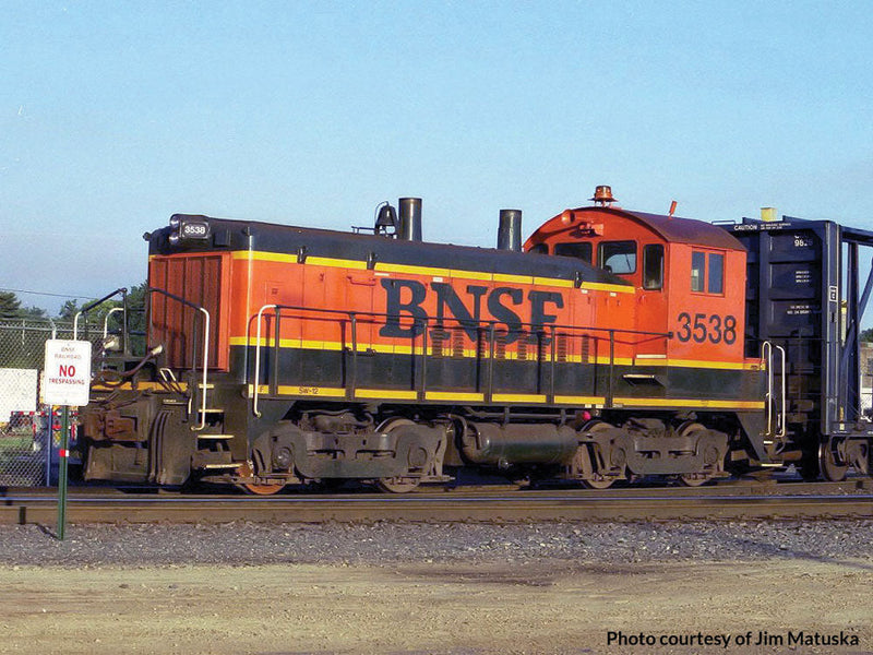 EMD SW1200 w/LokSound Select & DCC ***CANCELLED*** -- Burlington Northern & Santa Fe #3540 (orange, green, yellow)