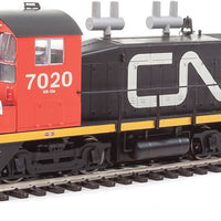 EMD SW1200 w/LokSound 5 Sound & DCC -- Canadian National #7020 (black, red; Large Noodle Logo)
