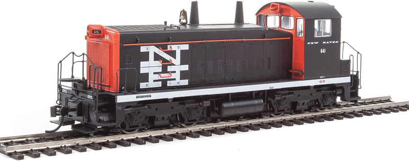 EMD SW1200 w/LokSound 5 Sound & DCC -- New Haven #641 (black, red, white; Large NH Logo)-1