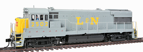 GE U28B - Tsunami(R) Sound & DCC - PROTO 2000(R) -- Louisville & Nashville #2502 (gray, yellow nose)