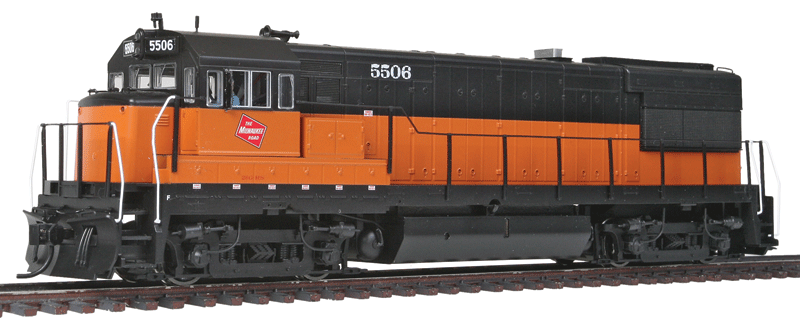 GE U28B - Tsunami(R) Sound & DCC -- Milwaukee Road #5506 (orange, black)