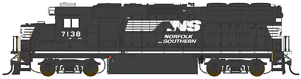 EMD GP60 w/Tsunami(R) Sound & DCC - PROTO 2000(R) -- Norfolk Southern #7138 (black, white, Horse Head Logo)