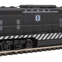 EMD GP7 with SoundTraxx(R) Tsunami(R) Sound and DCC -- Santa Fe #2650 (1950s-1970s Zebra Stripe; black, silver)