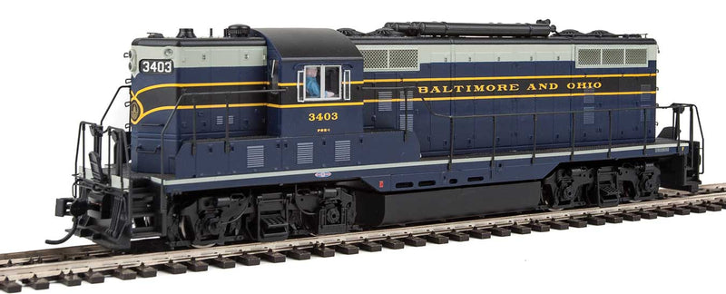 EMD GP7 with SoundTraxx(R) Tsunami(R) Sound and DCC -- Baltimore & Ohio #3403 (1957 Through Mid-1960s; blue, gray, black)-1