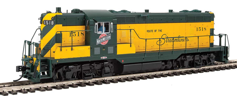 EMD GP7 with SoundTraxx(R) Tsunami(R) Sound and DCC -- Chicago & North Western(TM) #1518 (1950 Through Early-1960s; yellow, green)-1
