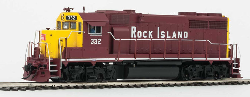 EMD GP35 Phase II with SoundTraxx(R) Tsunami(R) Sound and DCC -- Rock Island #332 (maroon, yellow)-1