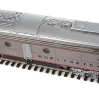 EMD E9A-A Set w/Tsunami(R) Sound & DCC -- Chicago, Burlington & Quincy #9986A, 9986B (Real Metal Finish, red)