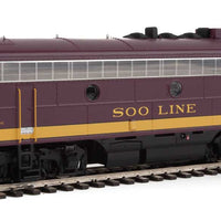 EMD FP7 - F7B LokSound 5 Sound and DCC -- Soo Line 501A, 501C (Maroon, Dulux Gold, black)