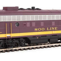 EMD FP7 - F7B LokSound 5 Sound and DCC -- Soo Line #2501A, 2501C (maroon, Dulux Gold, black)