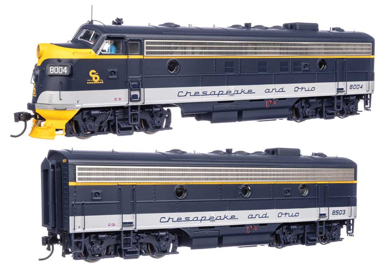 EMD FP7 & F7B  - LokSound 5 Sound & DCC -- Chesapeake & Ohio #8004 & 8503 (As-delivered)-1