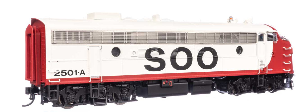 EMD FP7 & F7B  - LokSound 5 Sound & DCC -- Soo Line #2501A & 2501C (white, red, black)-2