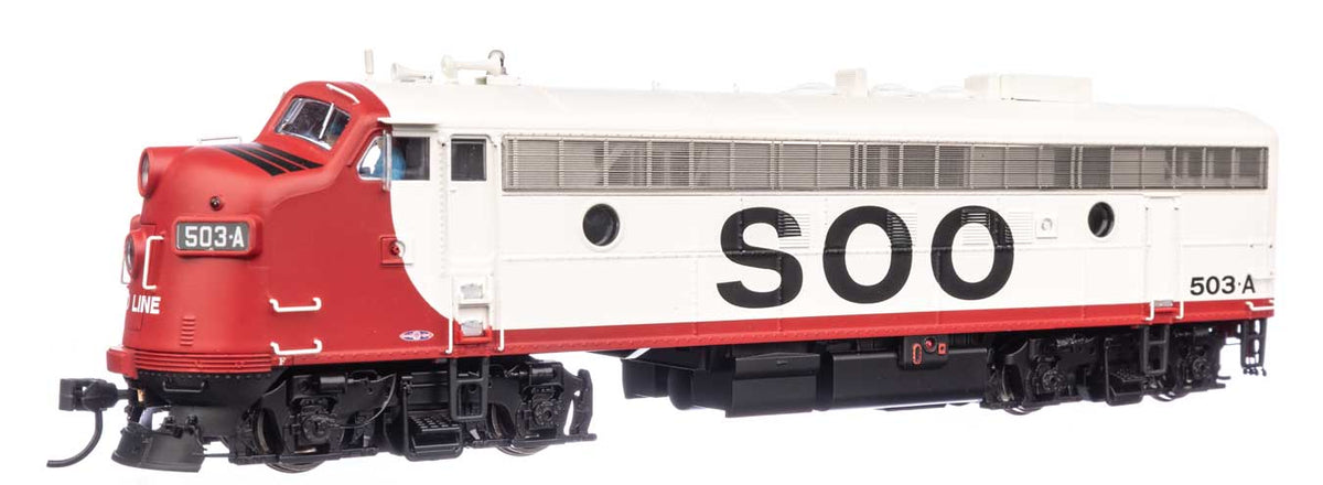 EMD FP7 LokSound 5 Sound & DCC -- Soo Line #503A (white, red, black)-1