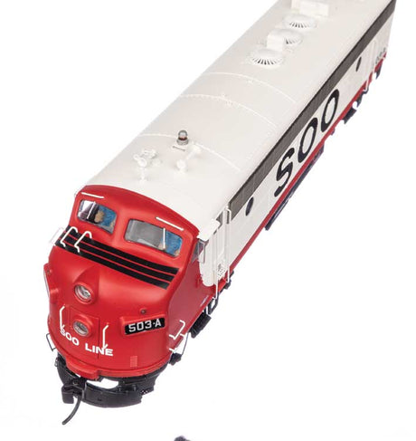 EMD FP7 LokSound 5 Sound & DCC -- Soo Line #503A (white, red, black)-5