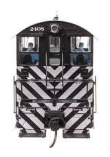 EMD NW2 - LokSound 5 Sound and DCC -- Atchison, Topeka & Santa Fe #2408 (A. T. & S. F.; black, white; Zebra Stripes)-3