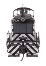 EMD NW2 - LokSound 5 Sound and DCC -- Atchison, Topeka & Santa Fe #2408 (A. T. & S. F.; black, white; Zebra Stripes)-4