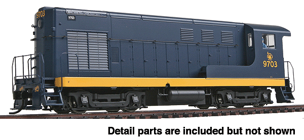 PROTO 2000 Fairbanks-Morse H10-44 Powered Standard DC -- Central of New Jersey #9703 (blue, yellow)