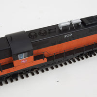 EMD GP9 Phase I - Standard DC -- Milwaukee Road #233 (orange, black, TMR Logo on Cab)