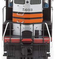 EMD GP9 Phase I - Standard DC -- Southern Pacific(TM) #5603 (Black Widow, black, silver, orange, red)