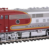 EMD F7A - Standard DC -- Santa Fe #307L (Warbonnet; red, silver)