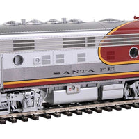 EMD F7A - Standard DC -- Santa Fe #307L (Warbonnet; red, silver)