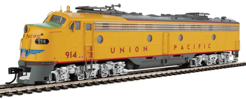 EMD E9A - Standard DC -- Union Pacific(R) #914 (Armour Yellow, gray, red)-1