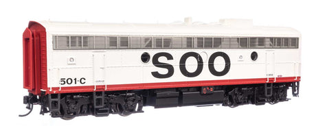 EMD FP7 & F7B Standard DC -- Soo Line #501A & 501C (white, red, black)-5