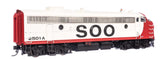 EMD FP7 & F7B Standard DC -- Soo Line #2501A & 2501C (white, red, black)-2