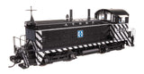 EMD NW2 - Standard DC -- Atchison, Topeka & Santa Fe #2410 (A. T. & S. F.; Zebra Scheme, black, white)-1