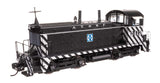 EMD NW2 - Standard DC -- Atchison, Topeka & Santa Fe #2412 (A. T. & S. F.; Zebra Scheme, black, white)-1