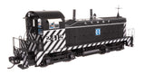 EMD NW2 - Standard DC -- Atchison, Topeka & Santa Fe #2412 (A. T. & S. F.; Zebra Scheme, black, white)-2