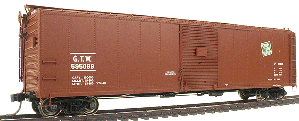 PROTO 2000 50' Single Door Boxcar - Time-Saver Kit(R) -- Grand Trunk Western #595099 (Boxcar Red)