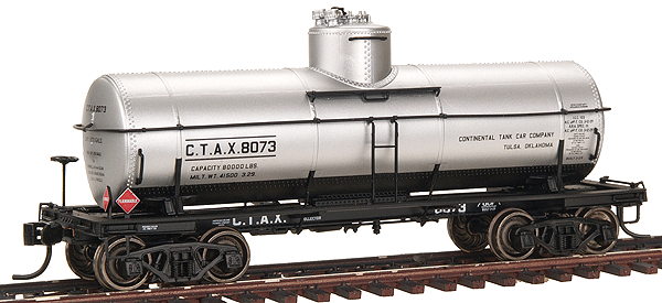 PROTO 2000 Type 21 8,000-Gallon Tank Car w/K Brakes Ready to Run -- Continental Oil Co. CTAX 8073 (gray tank, black frame, black lettering)