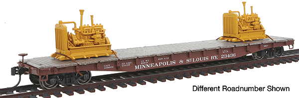 PROTO 2000 AAR 53 Ft 6 In Flatcar w/Load - Time-Saver(R) Kit -- Minneapolis & St. Louis #23525 w/Generators