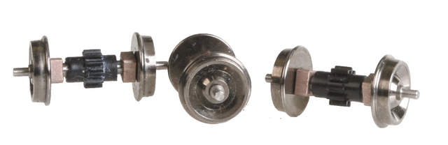 Replacement Geared Driver Assembly (Diesel Wheelset) pkg(3) -- Fits Life-Like Trains Early PROTO 2000(R) E6, E7, E8 and E9 Diesels