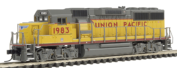 Proto N Hobby Quality Diesel EMD GP60 Powered - Assembled -- Union Pacific #1983 (yellow, gray w/Winged Shield)