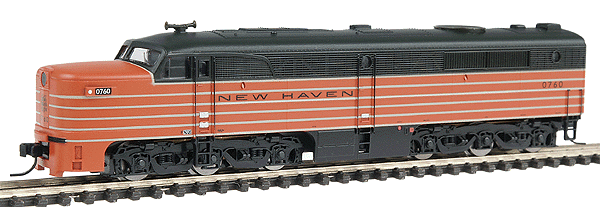Proto Diesel Alco PA - Powered -- New York, New Haven & Hartford #0760 (green & orange w/pinstripes)