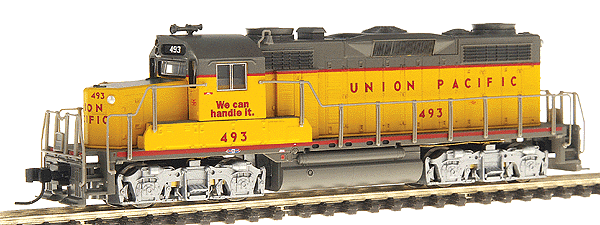 Diesel EMD GP20 - Powered -- Union Pacific(R) #493 (yellow, gray)