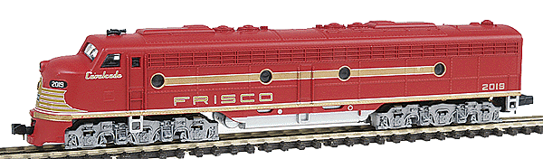 PROTO 2000 Diesel EMD E8/9 A Unit Powered -- St. Louis-San Francisco #2019 "Cavalcade" (red, gold)