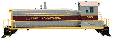 PROTO 2000 Diesel EMD SW8/900/600 Switcher - Powered -- Erie Lackawanna #365 (gray, maroon, yellow)