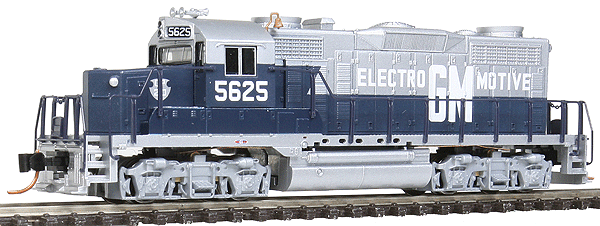 EMD GP20 Low Hood - Standard DC - PROTO N(TM) -- Electro-Motive Division EMD #5625 (Demonstrator, blue, silver, white)