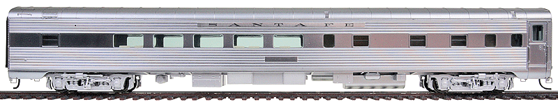 Super Chief 85' P-S 29-Seat Dormitory Lounge - Standard - Ready-to-Run -- Santa Fe (Plated Metal Finish)*CANCELLED*