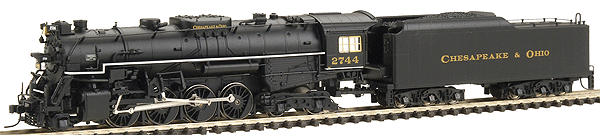 PROTO N Heritage Series Steam 2-8-4 - Powered -- Chesapeake & Ohio #2744