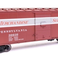 Pennsylvania Railroad Merchandise Service Freight Train -- Pennsylvania Railroad (Set #2; 12 40' Rebuilt x29b Boxcars, N6B Caboose)