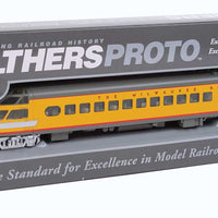 85' Milwaukee Road Skytop Lounge Rapids Series - Ready to Run -- Twin Cities Hiawatha - Milwaukee Road (yellow, gray, red; Decals)