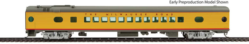 85' Milwaukee Road 52-Seat Coach 498 Series - Ready to Run -- Twin Cities Hiawatha #500 (yellow, gray, red)