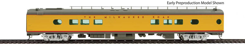 85' Milwaukee Road 26-Seat Tap Lounge - Ready to Run -- Twin Cities Hiawatha - Milwaukee Road #172 (yellow, gray, red)